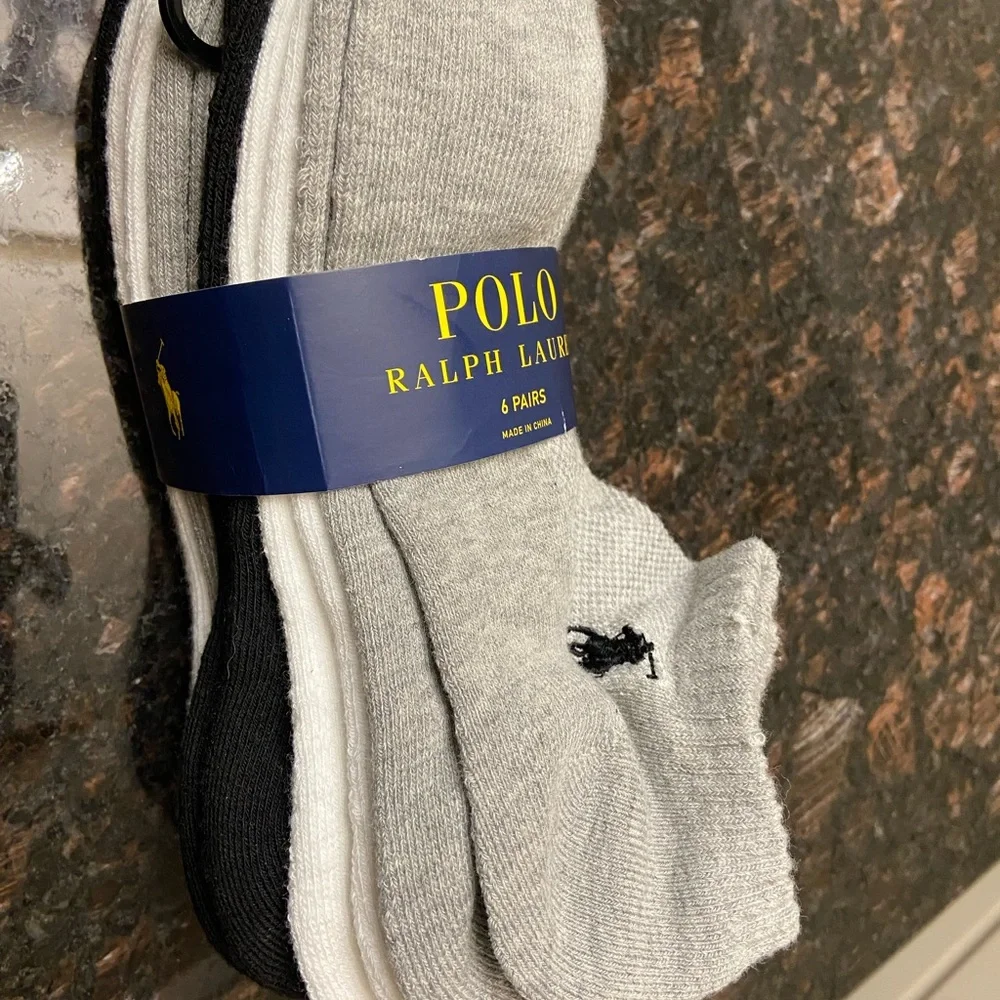 Polo by Ralph Lauren Black, White and Gray Casual Socks - Picture 4 of 4